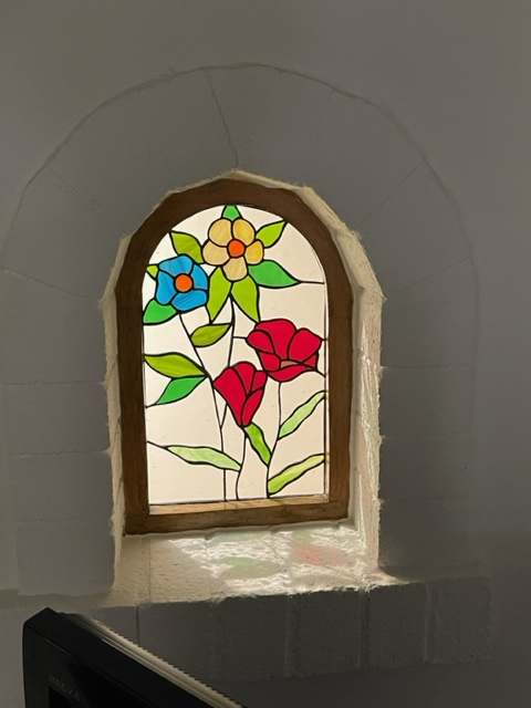 Contemporary stained glass wall art