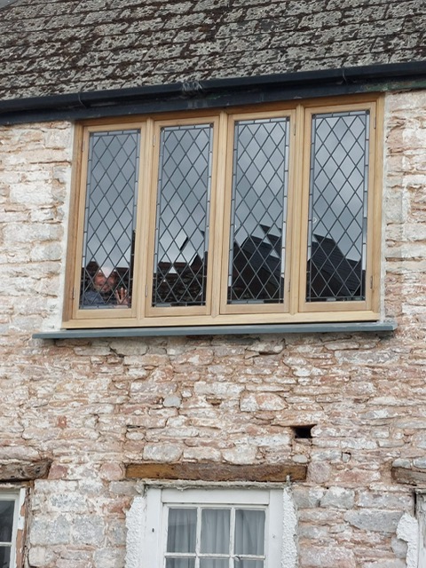 Traditional stained glass church window